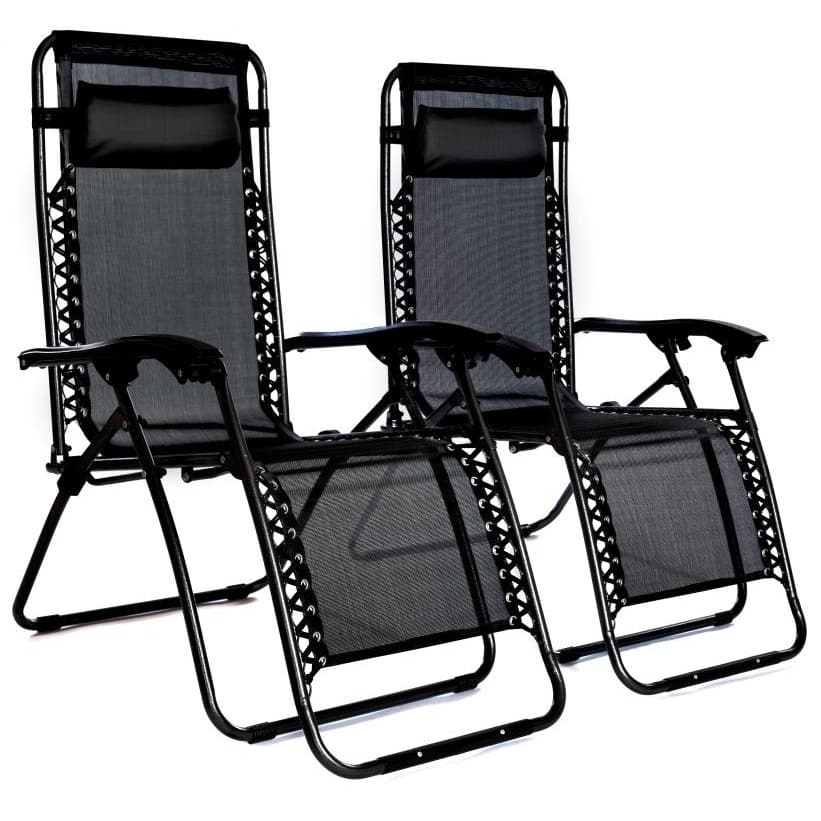 Deluxe Zero Gravity Outdoor Folding Recliner (Set of 2)