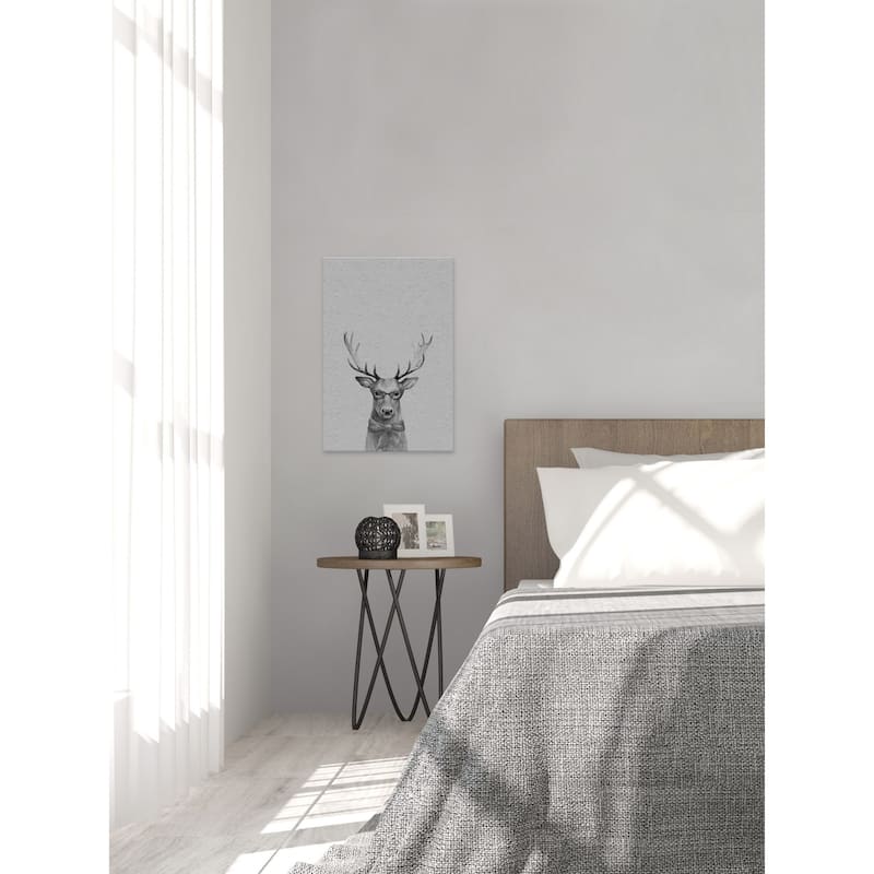 Wise Deer' Painting Print on Wrapped Canvas - Multi-color