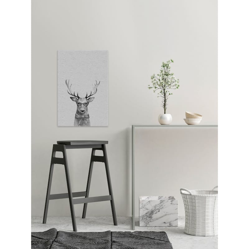 Wise Deer' Painting Print on Wrapped Canvas - Multi-color