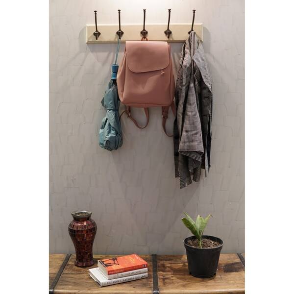 Shop Decoriny Kemmis Hook Rail Coat Rack With 5 Flared Decorative