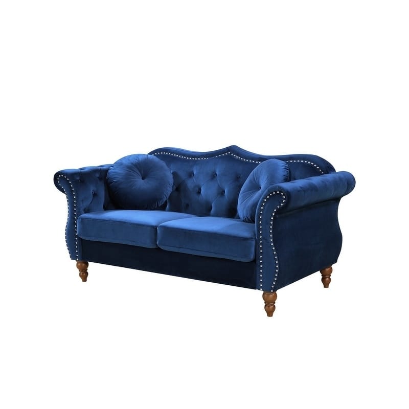 US Pride Furniture Anna Crushed Velvet Chesterfield Loveseat