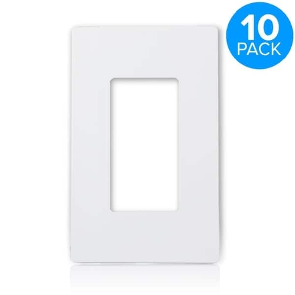 Shop Maxxima 1 Gang Decorative Screwless Wall Plate White Pack