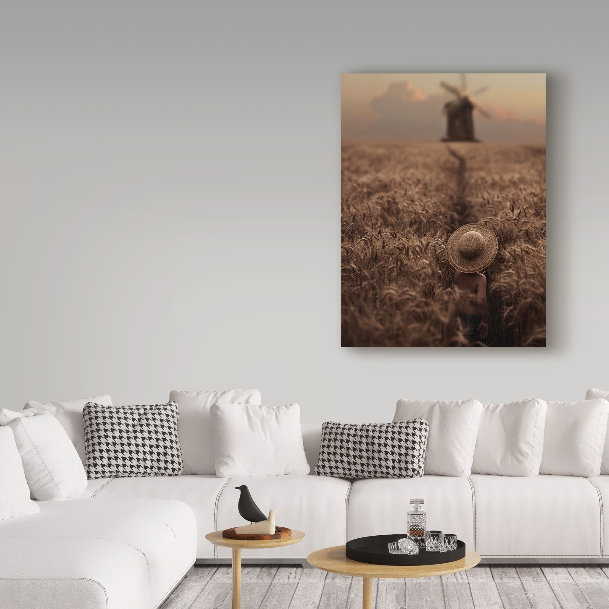 David Dubnitskiy 'The Boy In The Field' Canvas Art - Bed Bath