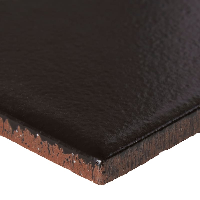 Glazed Ceramic 3x12-inch Bullnose in Black - 3x12