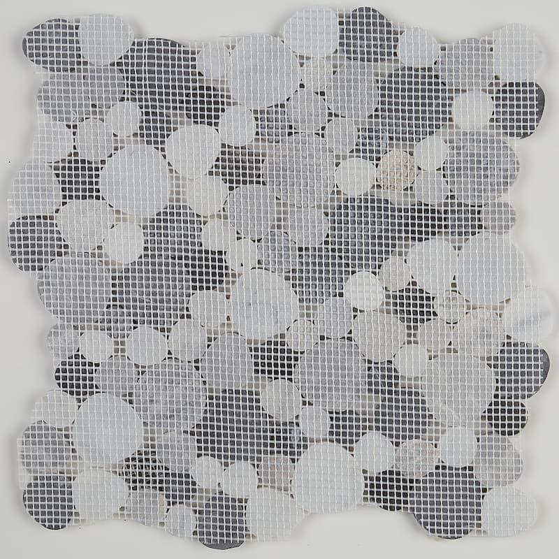 Decorative Accent 12x12-inch Tile in Black Pebble - 12x12