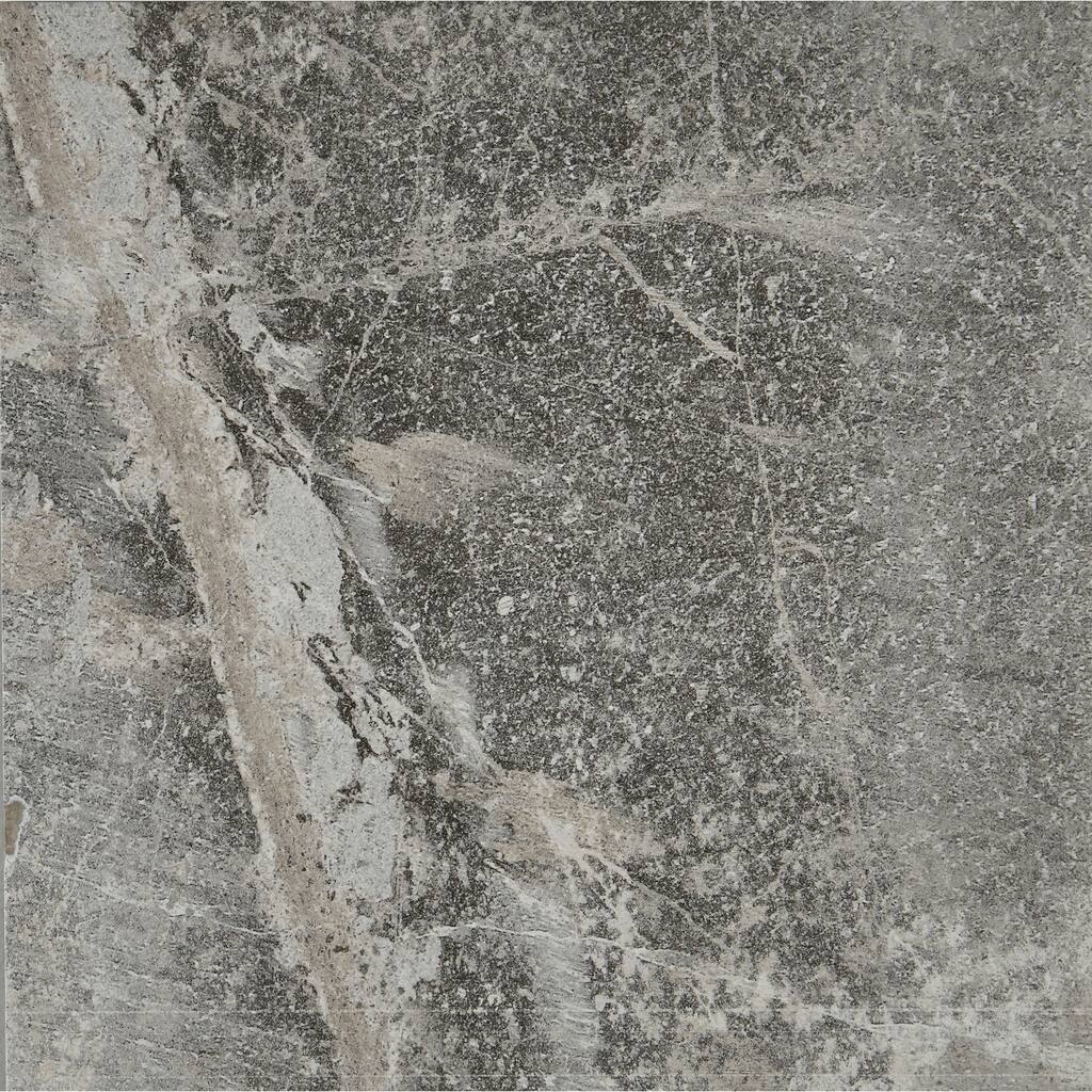 Glazed Porcelain Slate Graphic 13x13-inch Field Tile in Subtle Grey - 13x13