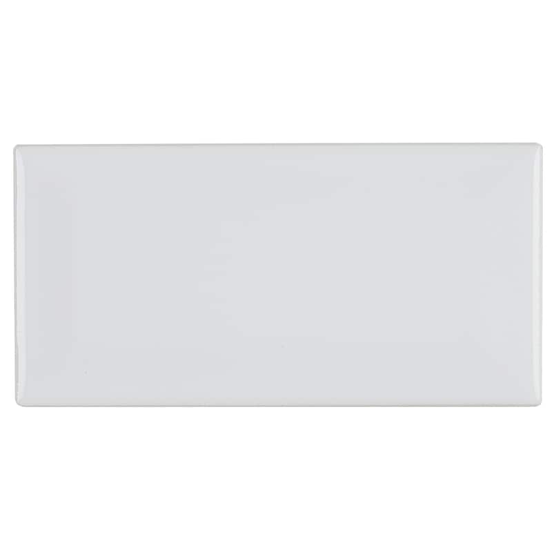 Classic Ceramic 3x6-inch Bevel Wall Tile in Arctic White - 3x6