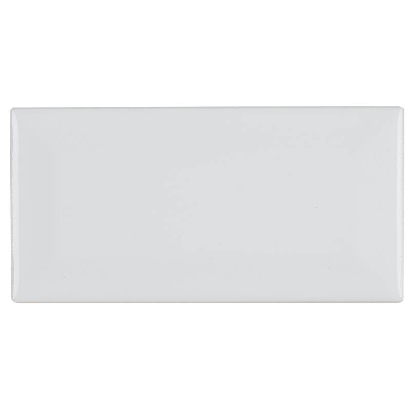 Classic Ceramic 3x6-inch Bevel Wall Tile in Arctic White - 3x6