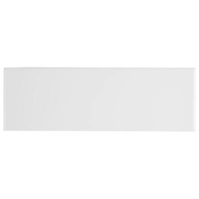 Sophisticated 4x12-inch Glazed Ceramic Field Tile in Arctic White - 4x12
