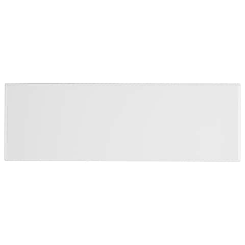 Sophisticated 4x12-inch Glazed Ceramic Field Tile in Arctic White - 4x12