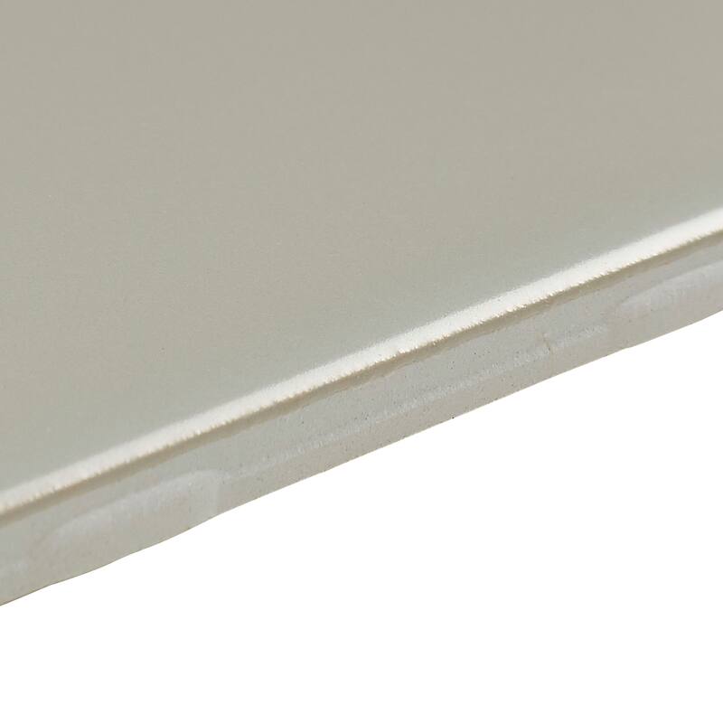 Sophisticated 4x12-inch Glazed Ceramic Bullnose 12-inch side in Matte Urban Putty - 4x12