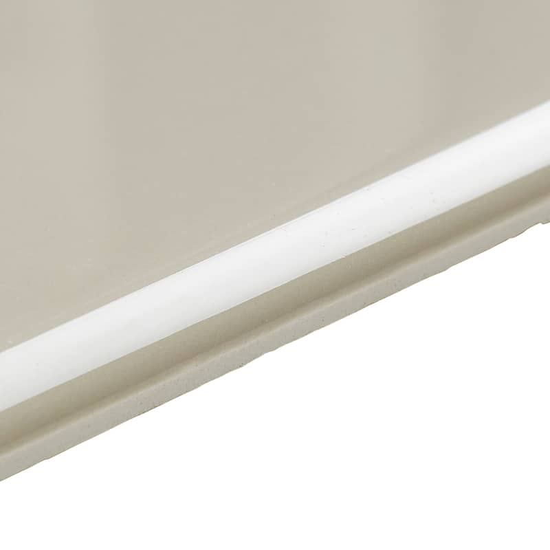Sophisticated 4x8-inch Glazed Ceramic Bullnose in Urban Putty - 4x8