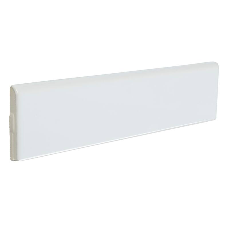 Sophisticated 2x8-inch Glazed Ceramic Bullnose in Arctic White - 2x8