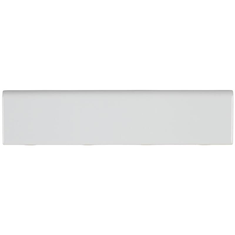 Sophisticated 2x8-inch Glazed Ceramic Bullnose in Arctic White - 2x8