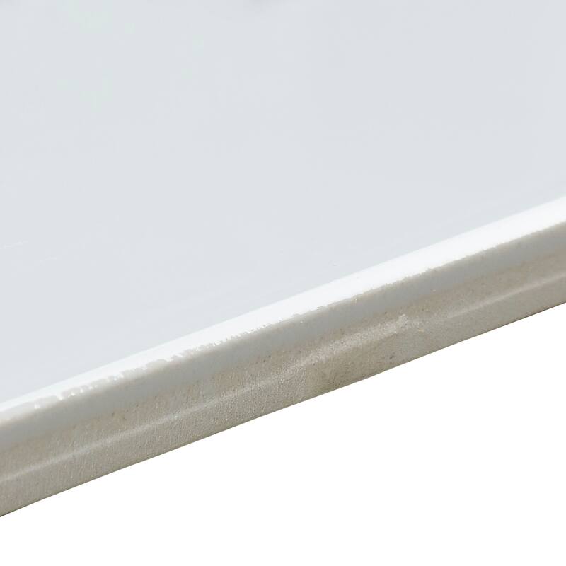 Sophisticated 2x8-inch Glazed Ceramic Bullnose in Arctic White - 2x8