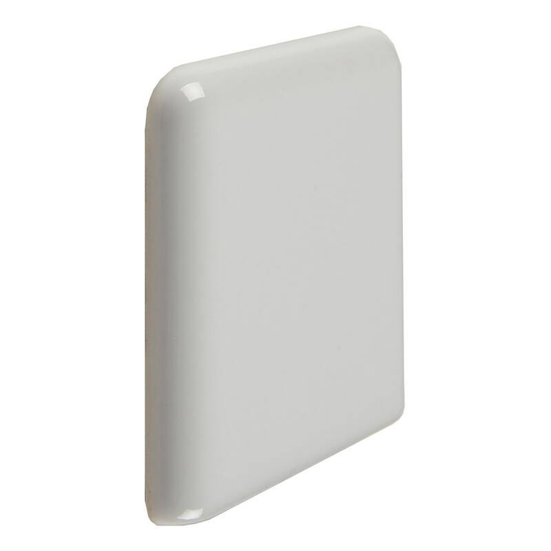 Sophisticated 2x2-inch Glazed Ceramic Bullnose Corner in Arctic White - 2x2