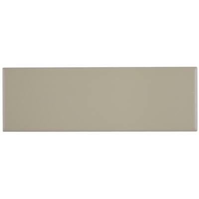 Sophisticated 4x12-inch Glazed Ceramic Field Tile in Matte Urban Putty - 4x12