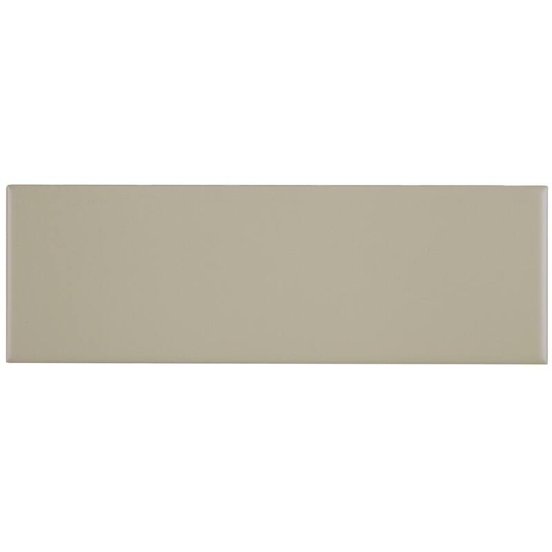 Sophisticated 4x12-inch Glazed Ceramic Field Tile in Matte Urban Putty - 4x12