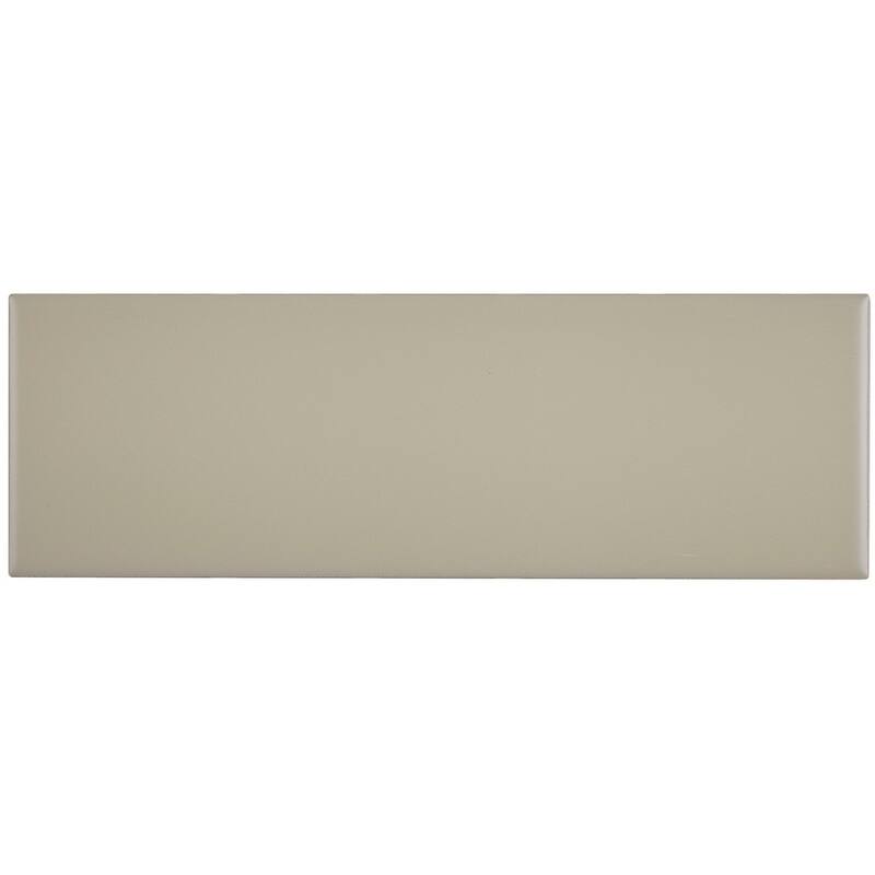 Sophisticated 4x12-inch Glazed Ceramic Field Tile in Matte Urban Putty - 4x12