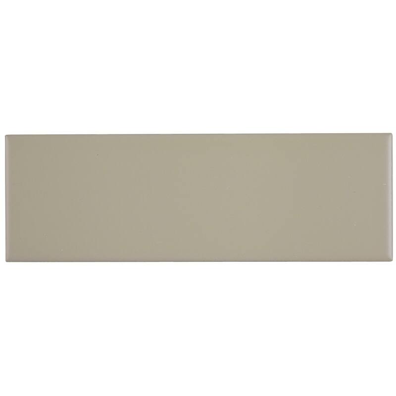 Sophisticated 4x12-inch Glazed Ceramic Field Tile in Matte Urban Putty - 4x12