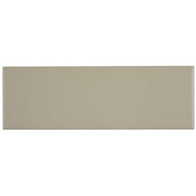 Sophisticated 4x12-inch Glazed Ceramic Field Tile in Matte Urban Putty - 4x12
