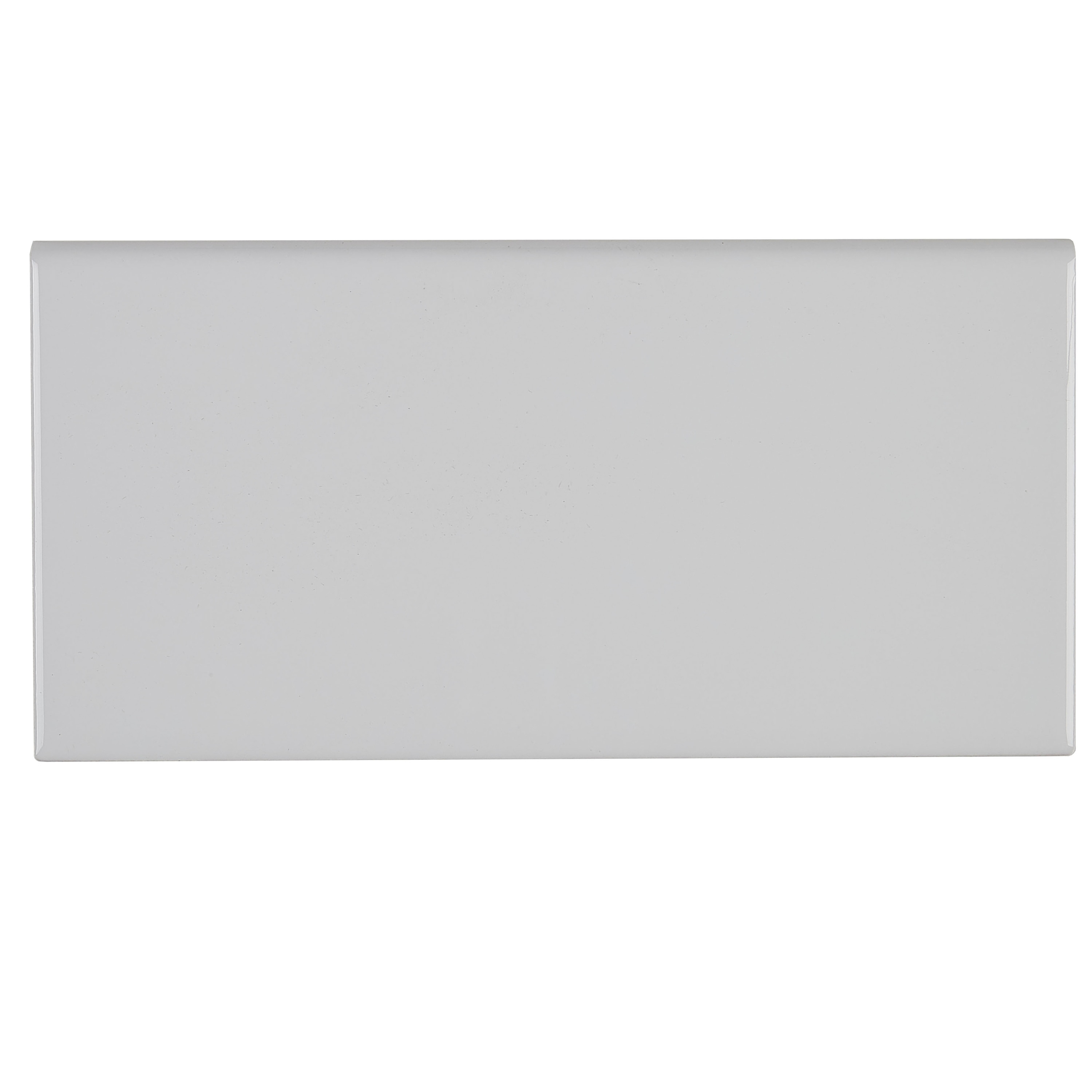 Sophisticated 4x8-inch Glazed Ceramic Bullnose in Arctic White - 4x8