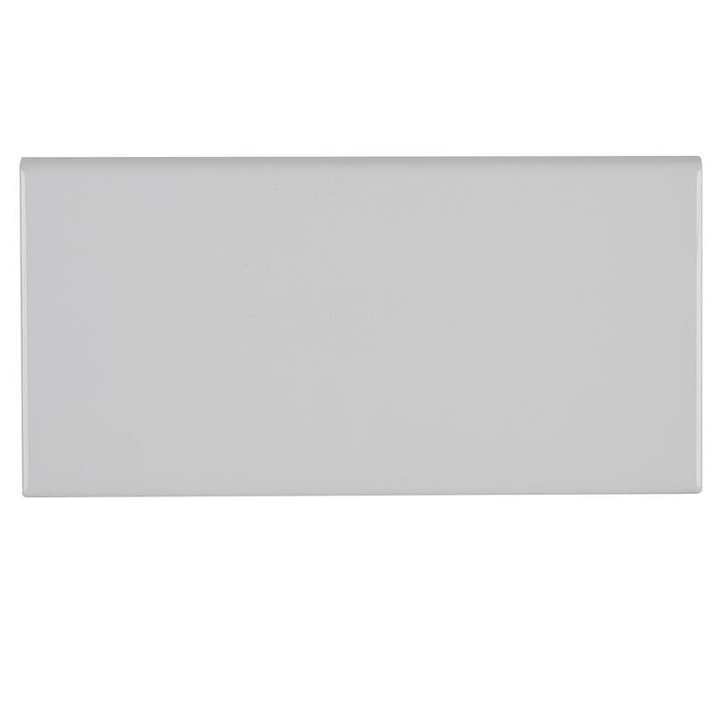 Sophisticated 4x8-inch Glazed Ceramic Bullnose in Arctic White - 4x8