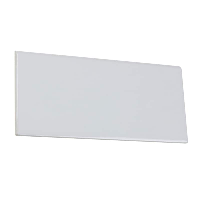 Sophisticated 4x8-inch Glazed Ceramic Bullnose in Arctic White - 4x8