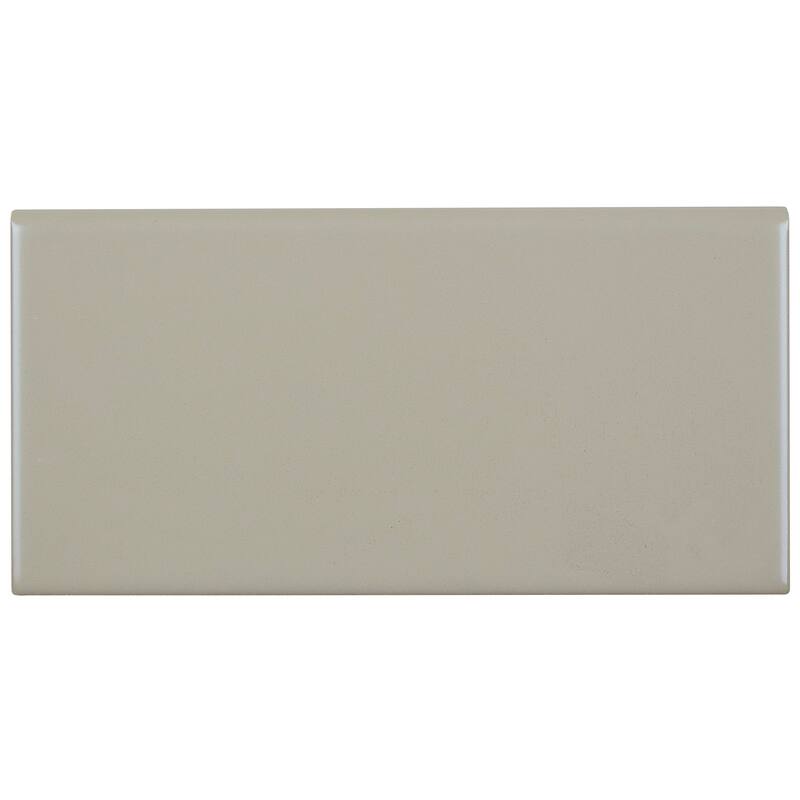 Sophisticated 4x8-inch Glazed Ceramic Bullnose in Matte Architectural Gray - 4x8