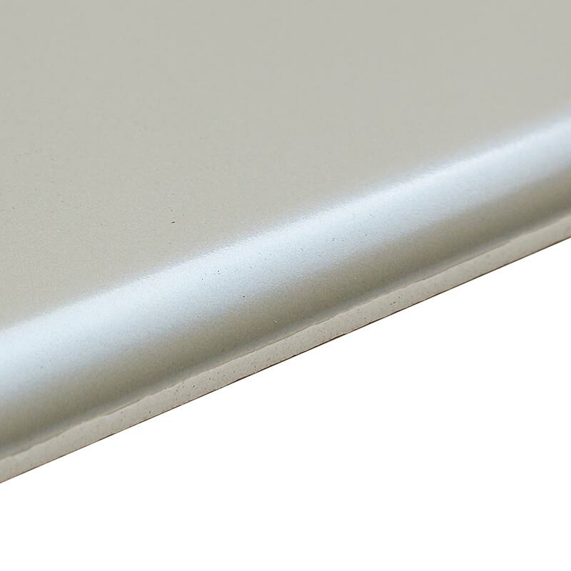 Sophisticated 4x8-inch Glazed Ceramic Bullnose in Matte Architectural Gray - 4x8