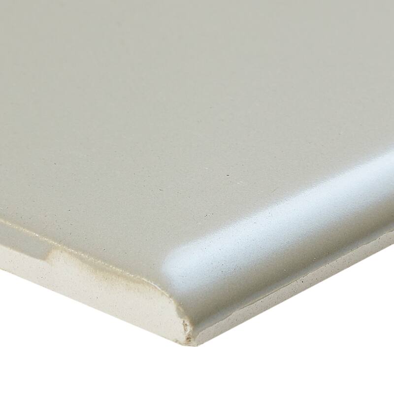 Sophisticated 4x8-inch Glazed Ceramic Bullnose in Matte Architectural Gray - 4x8