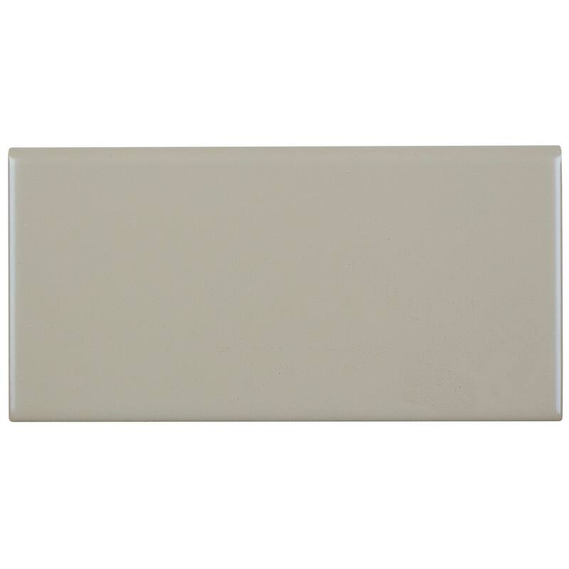 Sophisticated 4x8-inch Glazed Ceramic Bullnose in Matte Architectural Gray - 4x8