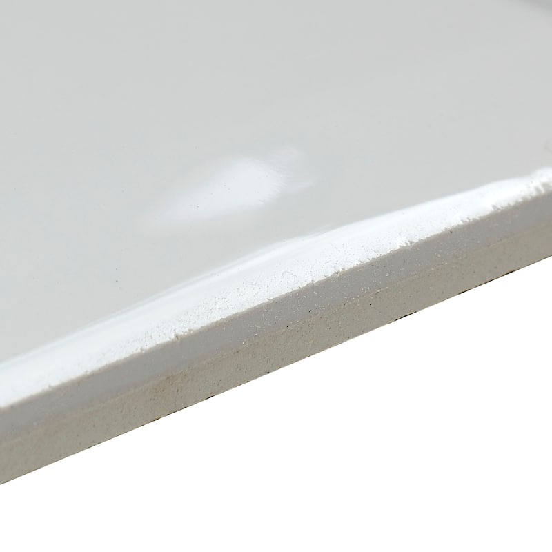 Classic Ceramic 3x6-inch Bevel Wall Tile in White - 3x6
