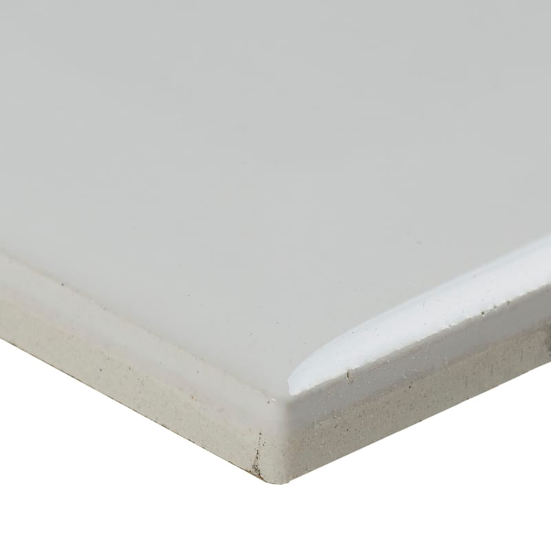Classic Ceramic 3x6-inch Bevel Wall Tile in White - 3x6