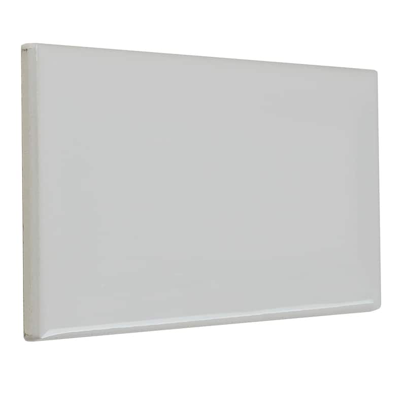 Classic Ceramic 3x6-inch Bevel Wall Tile in White - 3x6