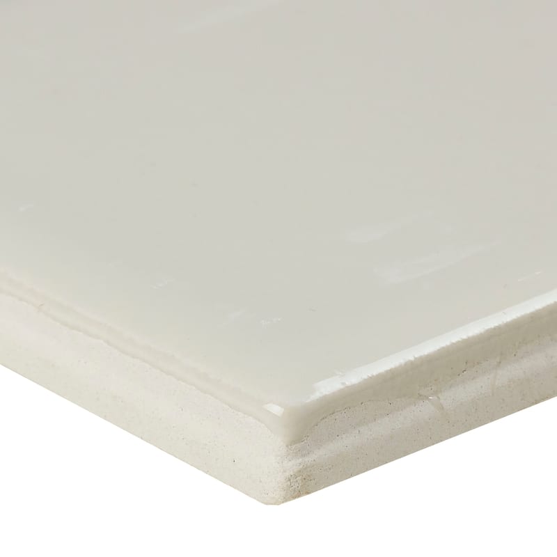 Classic Ceramic 3x6-inch Bullnose 6-inch side in Almond - 3x6