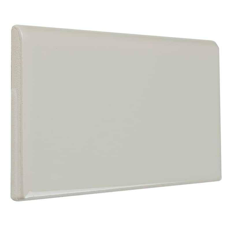 Classic Ceramic 3x6-inch Bullnose 6-inch side in Almond - 3x6