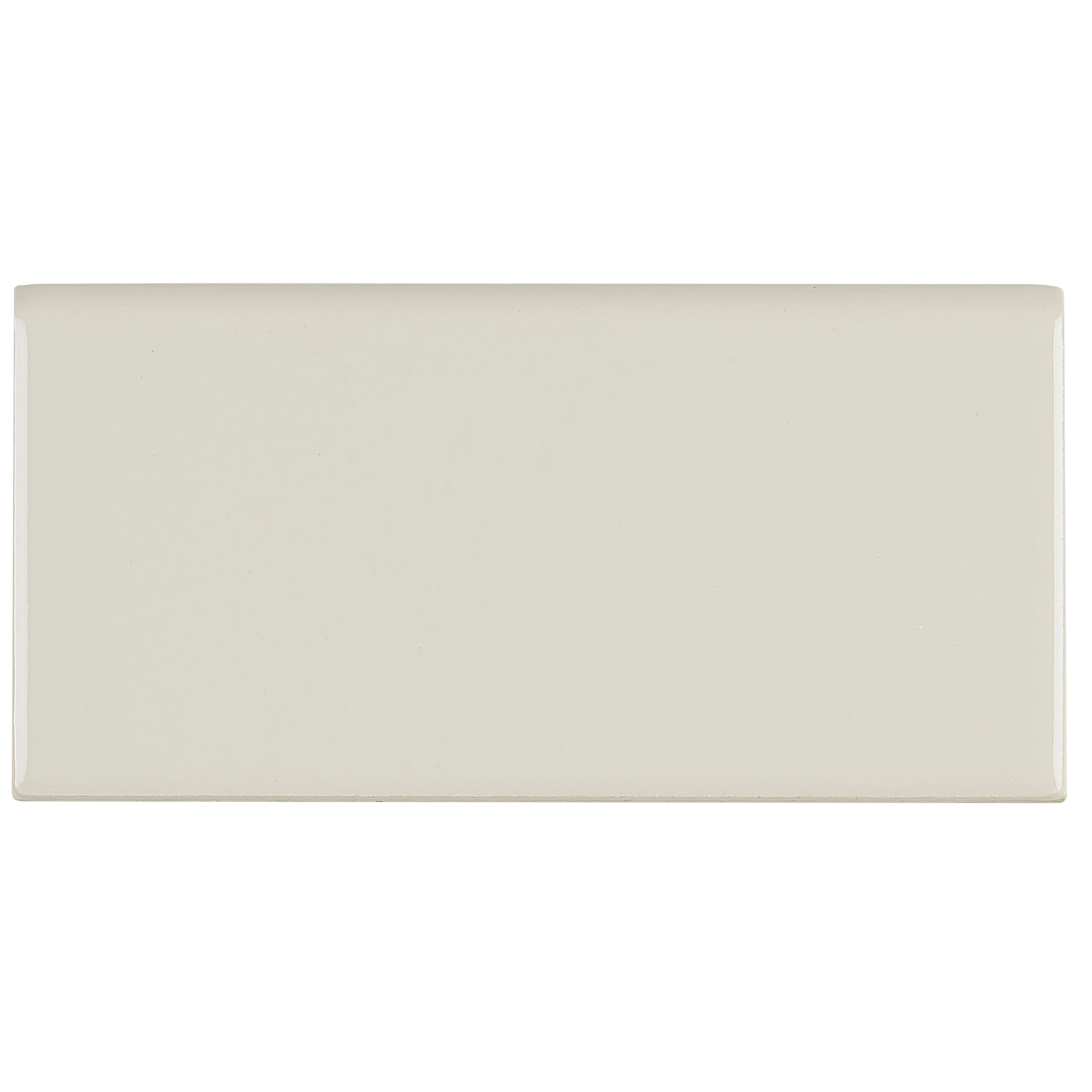 Classic Ceramic 3x6-inch Bullnose 6-inch side in Almond - 3x6