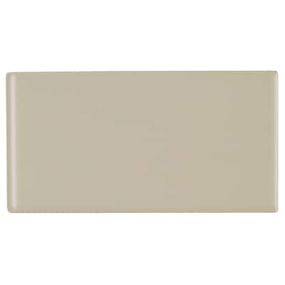 Classic Ceramic 3x6-inch Bullnose 3-inch side in Matte Urban Putty - 3x6