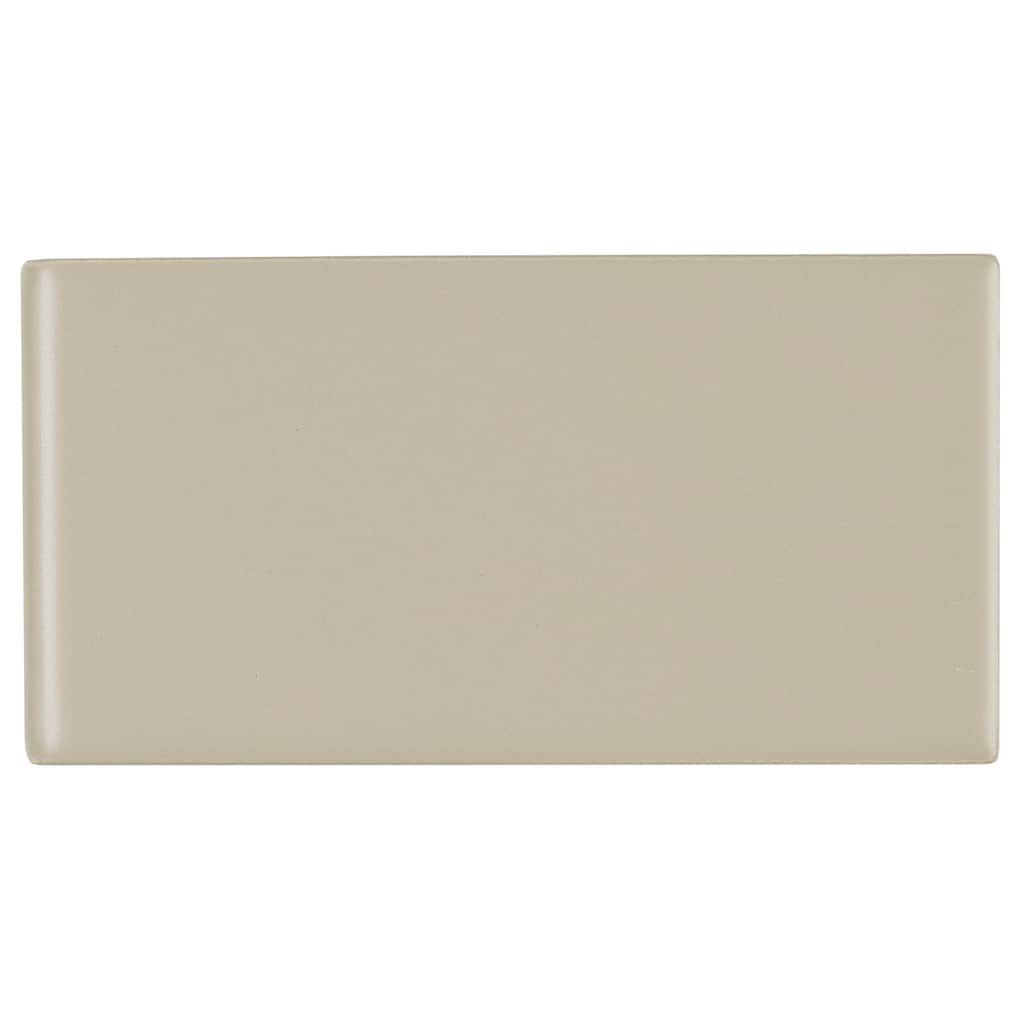 Classic Ceramic 3x6-inch Bullnose 3-inch side in Matte Urban Putty - 3x6