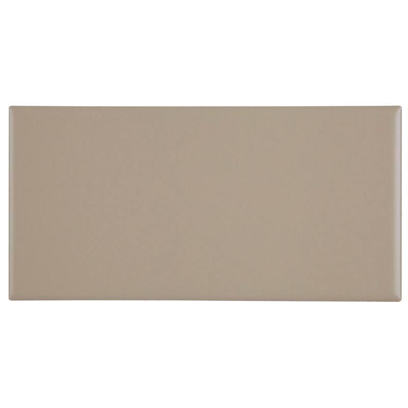 Sophisticated 4x8-inch Glazed Ceramic Field Tile in Matte Urban Putty - 4x8