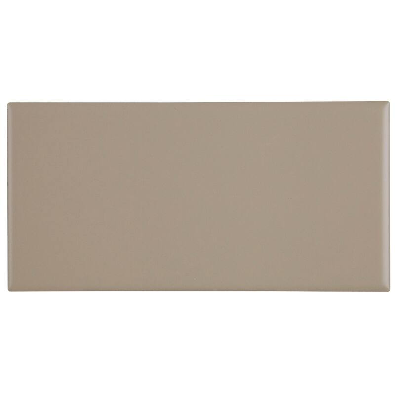 Sophisticated 4x8-inch Glazed Ceramic Field Tile in Matte Urban Putty - 4x8