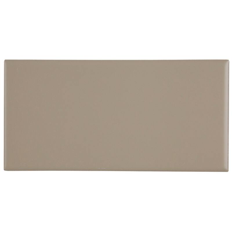 Sophisticated 4x8-inch Glazed Ceramic Field Tile in Matte Urban Putty - 4x8