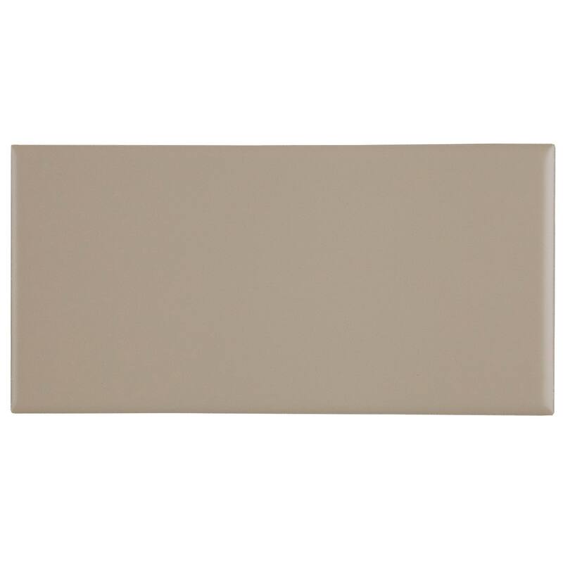 Sophisticated 4x8-inch Glazed Ceramic Field Tile in Matte Urban Putty - 4x8