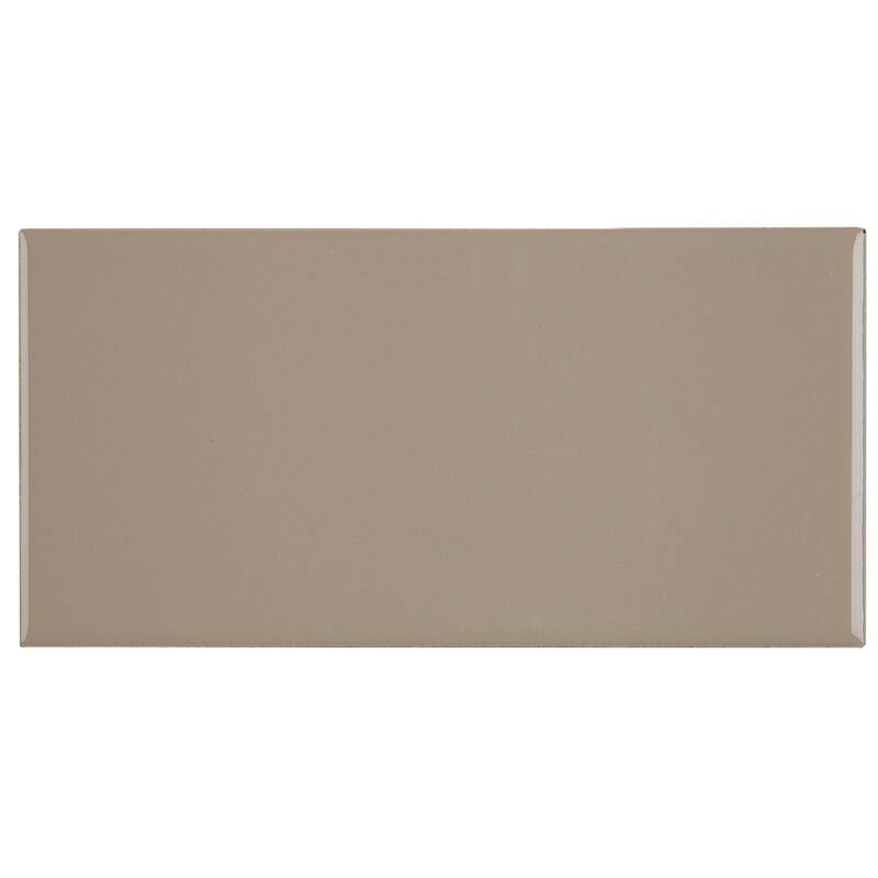 Sophisticated 4x8-inch Glazed Ceramic Field Tile in Urban Putty - 4x8