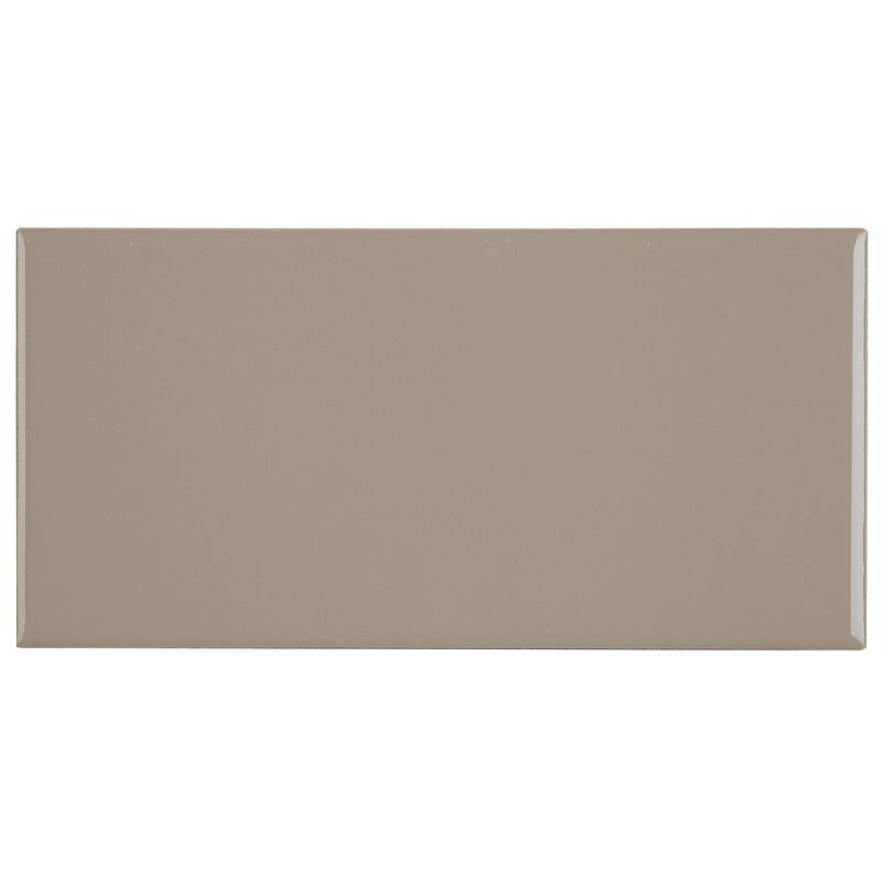 Sophisticated 4x8-inch Glazed Ceramic Field Tile in Urban Putty - 4x8