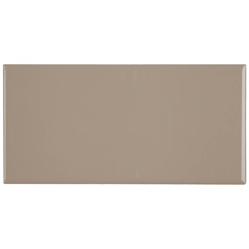 Sophisticated 4x8-inch Glazed Ceramic Field Tile in Urban Putty - 4x8