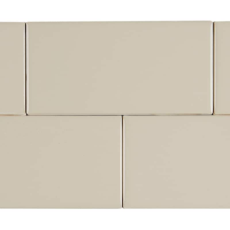 Classic Ceramic 3x6-inch Wall Tile in Urban Putty - 3x6