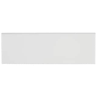 Sophisticated 4x12-inch Glazed Ceramic Bullnose 12-inch side in Matte Arctic White - 4x12