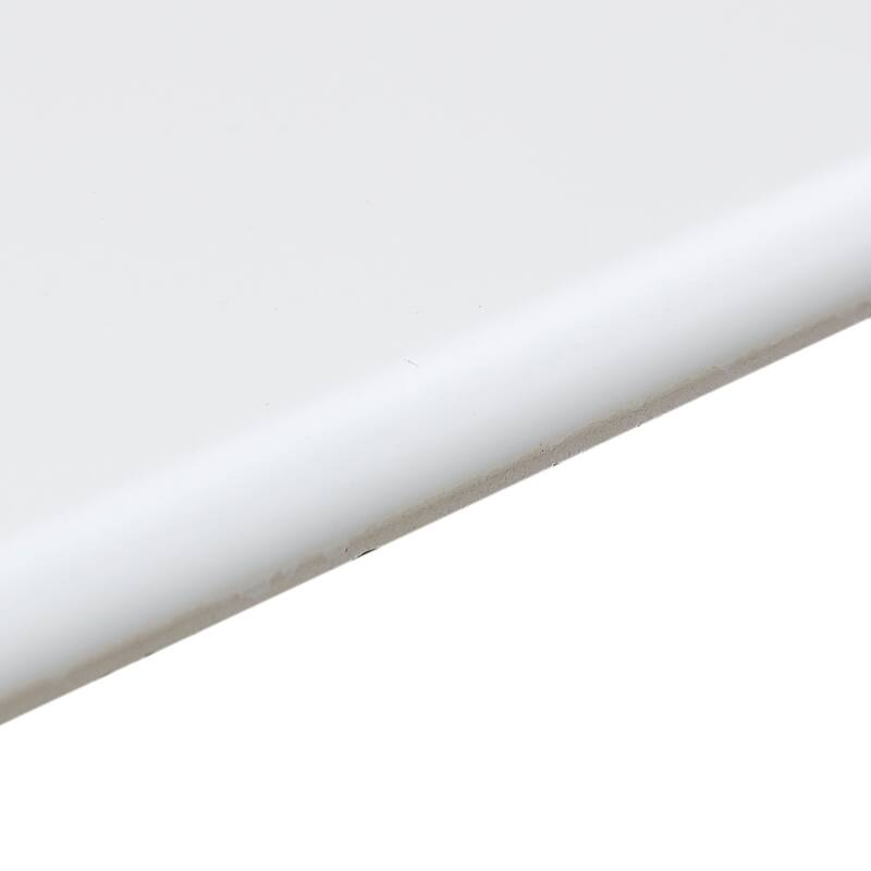 Sophisticated 4x12-inch Glazed Ceramic Bullnose 12-inch side in Matte Arctic White - 4x12